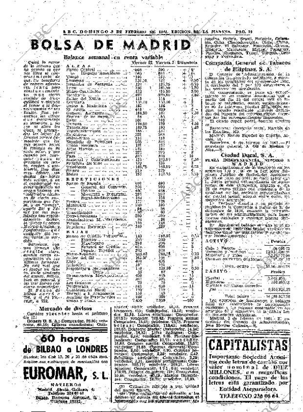 ABC MADRID 05-02-1961 página 70