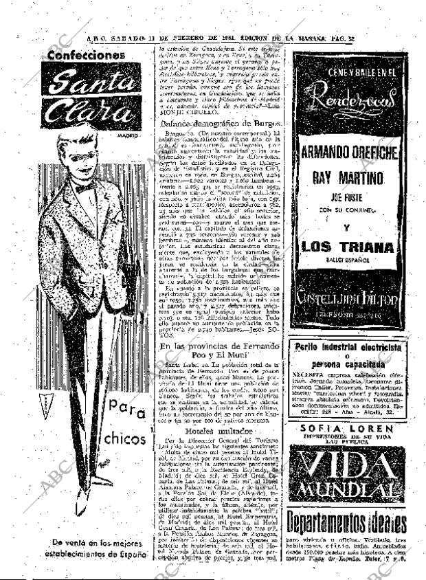 ABC MADRID 11-02-1961 página 52
