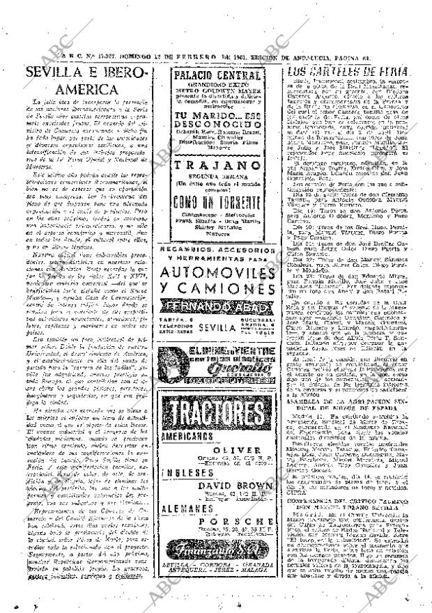 ABC SEVILLA 12-02-1961 página 64