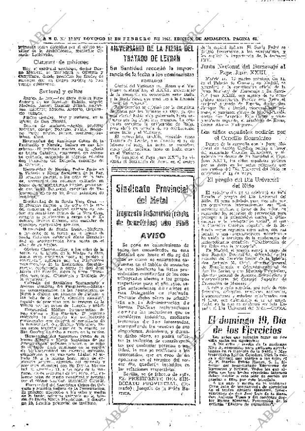 ABC SEVILLA 12-02-1961 página 68