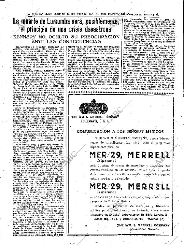 ABC SEVILLA 14-02-1961 página 17