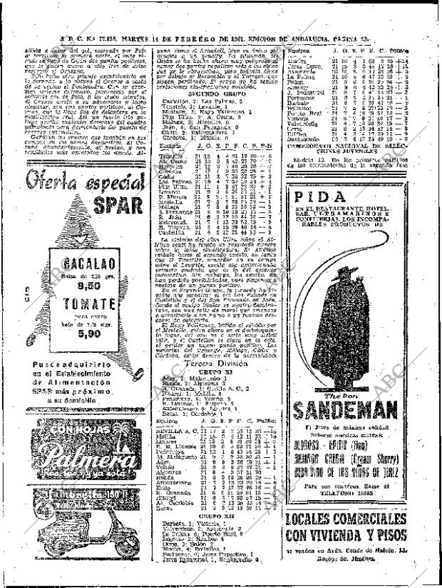 ABC SEVILLA 14-02-1961 página 38