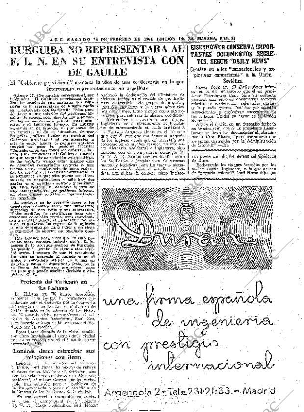 ABC MADRID 18-02-1961 página 37