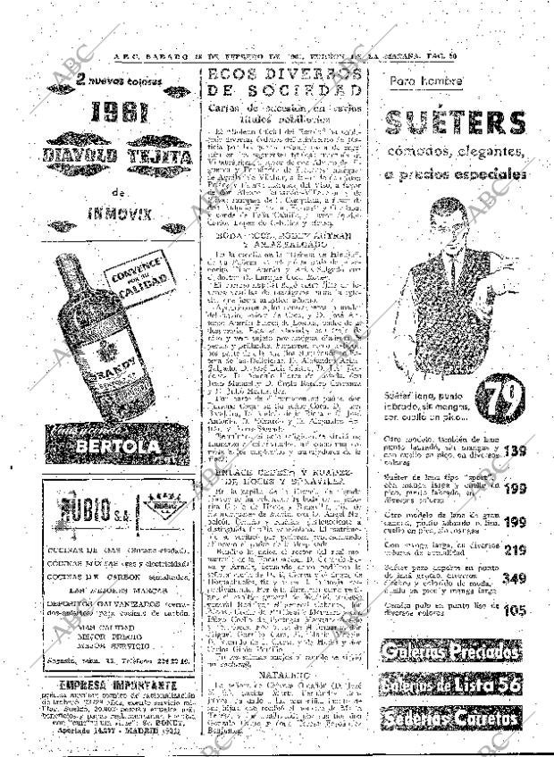 ABC MADRID 18-02-1961 página 50
