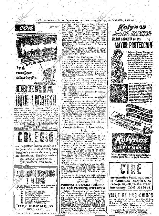 ABC MADRID 18-02-1961 página 60