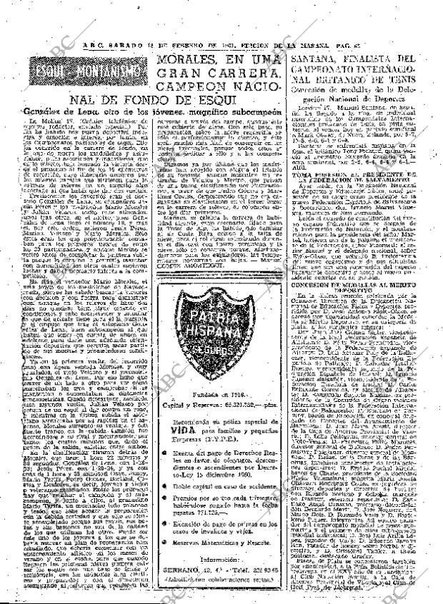 ABC MADRID 18-02-1961 página 63