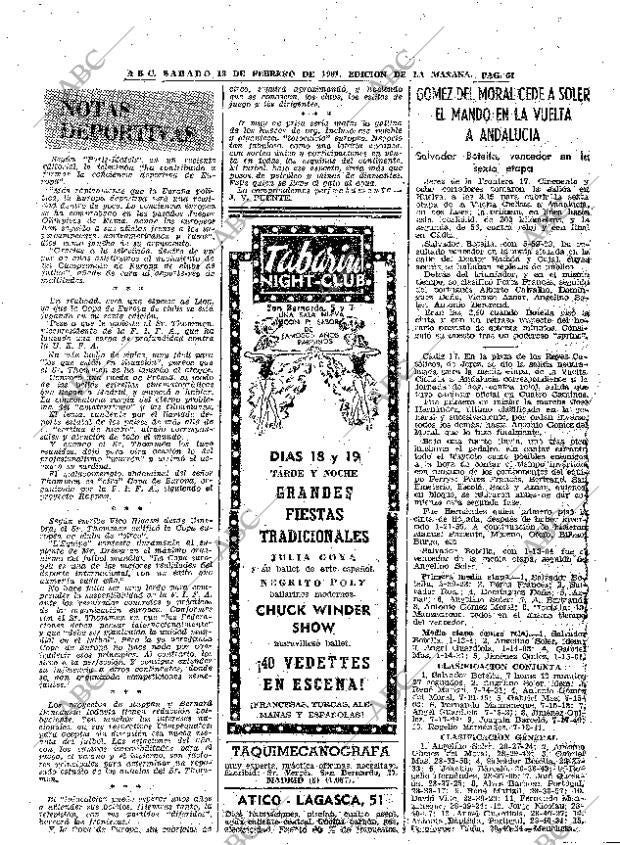 ABC MADRID 18-02-1961 página 64