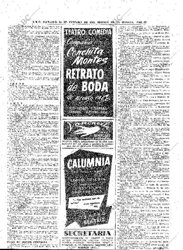 ABC MADRID 18-02-1961 página 67
