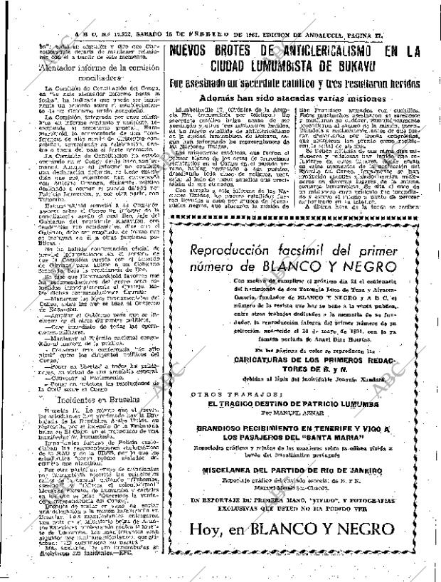 ABC SEVILLA 18-02-1961 página 17