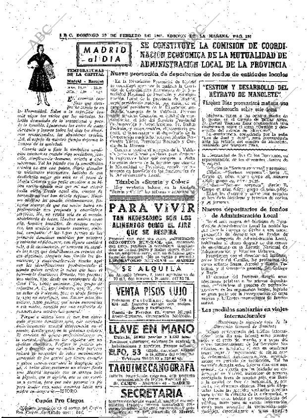 ABC MADRID 19-02-1961 página 101