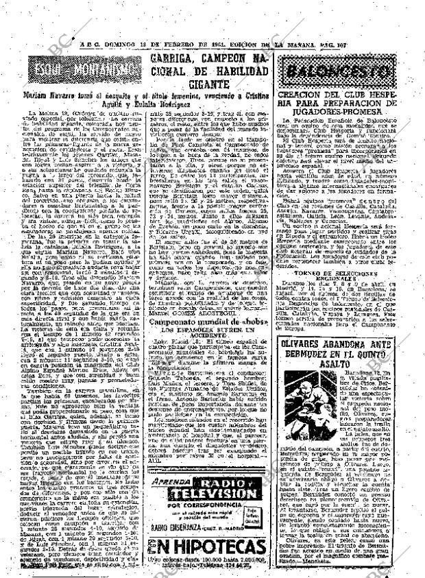 ABC MADRID 19-02-1961 página 107