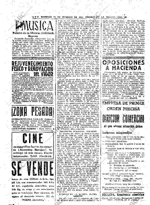 ABC MADRID 19-02-1961 página 108