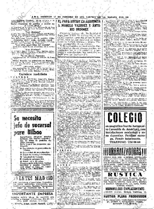 ABC MADRID 19-02-1961 página 110
