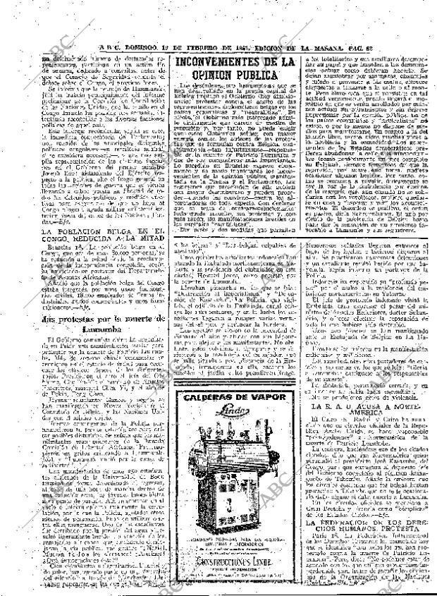 ABC MADRID 19-02-1961 página 82
