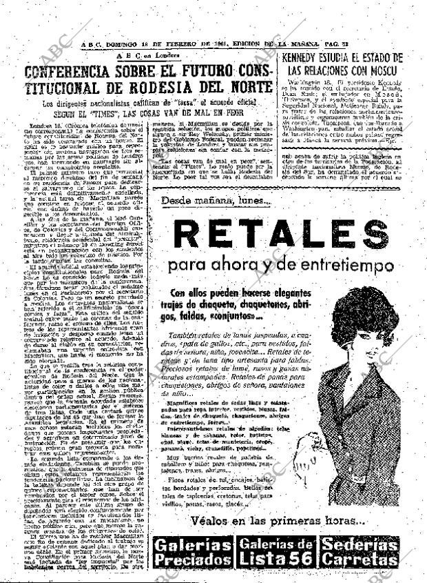ABC MADRID 19-02-1961 página 83