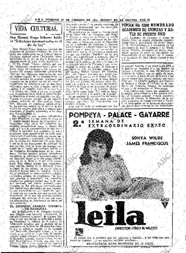 ABC MADRID 19-02-1961 página 91