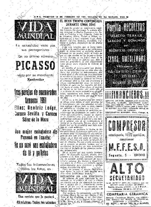 ABC MADRID 19-02-1961 página 96