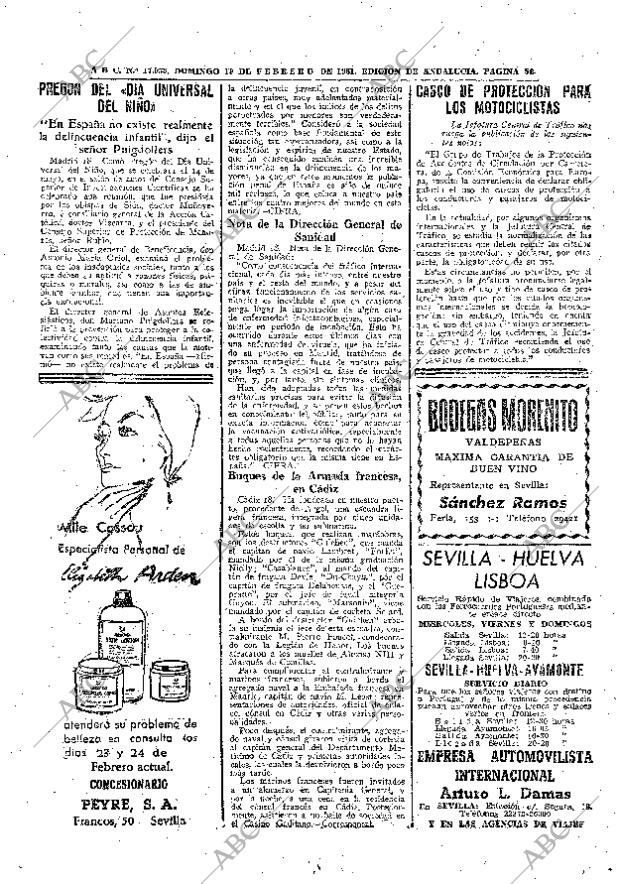ABC SEVILLA 19-02-1961 página 54