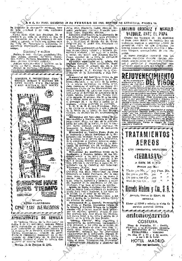 ABC SEVILLA 19-02-1961 página 70