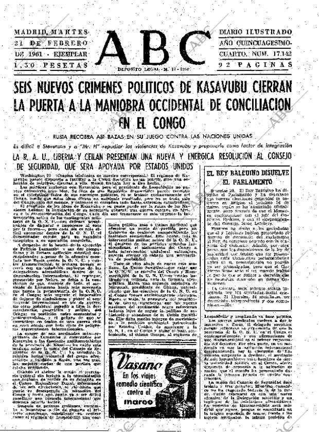 ABC MADRID 21-02-1961 página 47