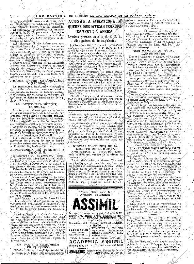 ABC MADRID 21-02-1961 página 49