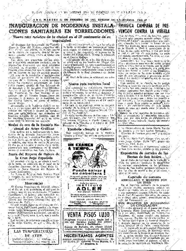 ABC MADRID 21-02-1961 página 67