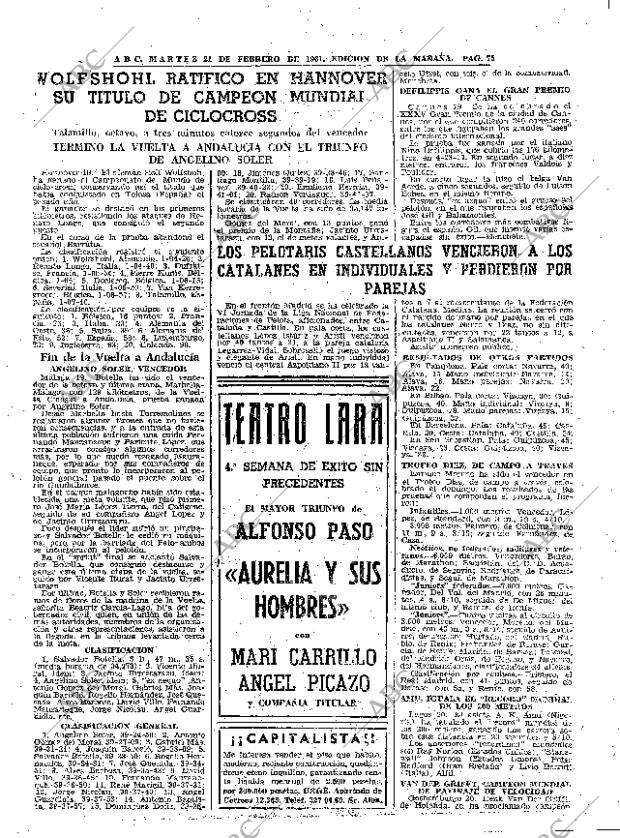 ABC MADRID 21-02-1961 página 75