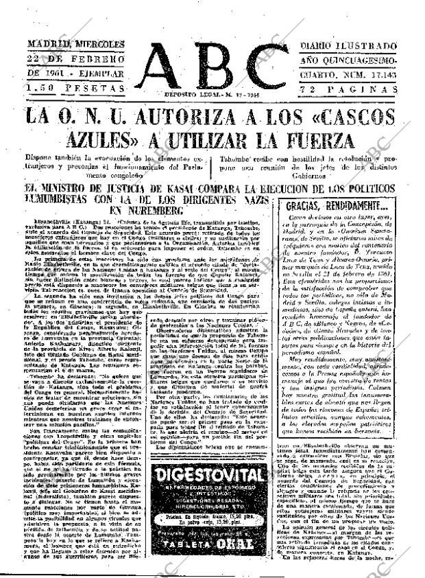 ABC MADRID 22-02-1961 página 31