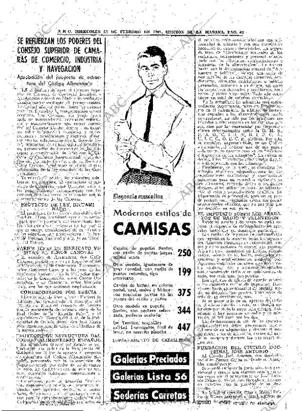 ABC MADRID 22-02-1961 página 43