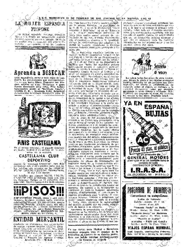 ABC MADRID 22-02-1961 página 44