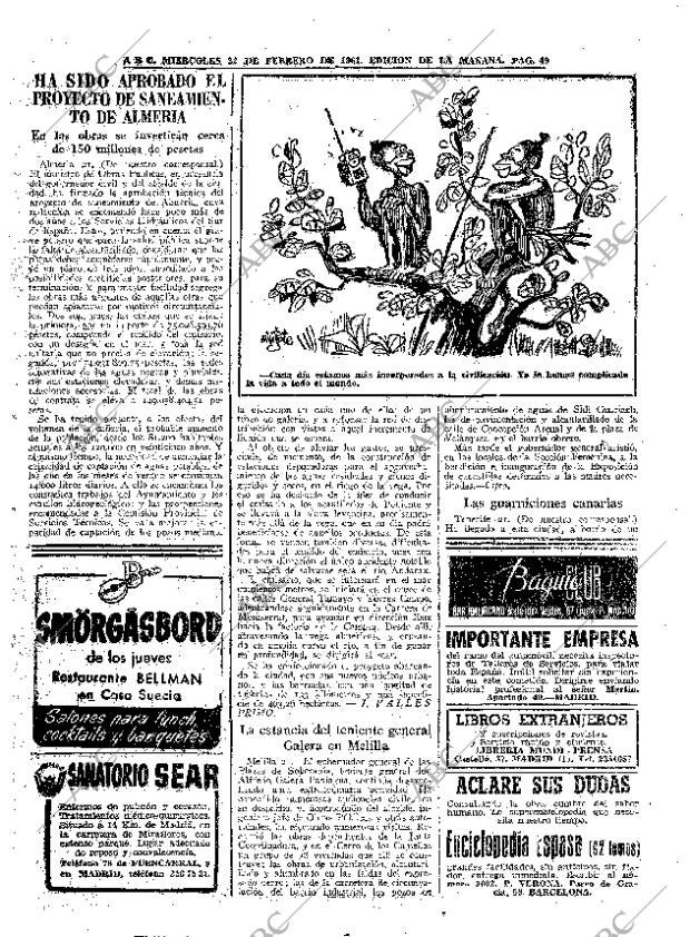 ABC MADRID 22-02-1961 página 49