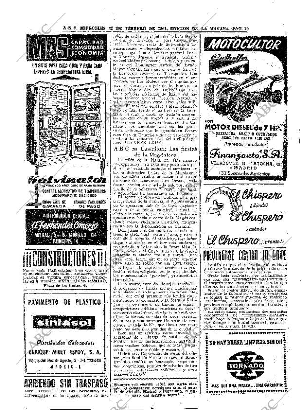 ABC MADRID 22-02-1961 página 50