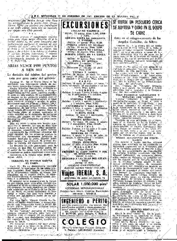 ABC MADRID 22-02-1961 página 57