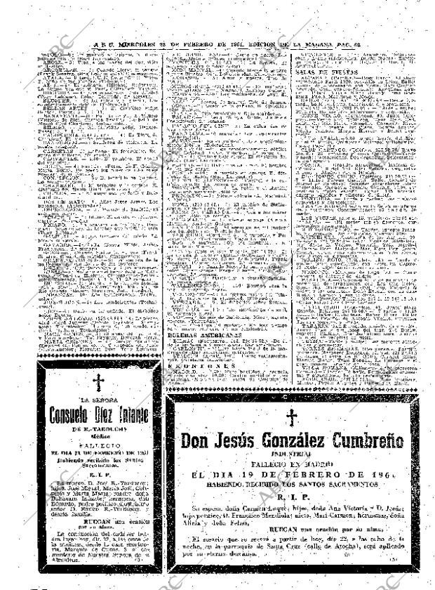 ABC MADRID 22-02-1961 página 62