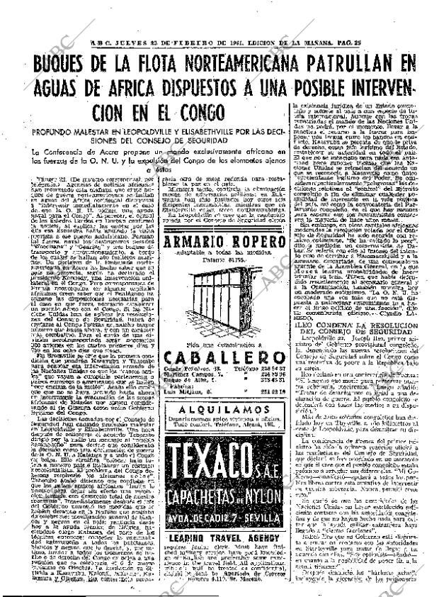 ABC MADRID 23-02-1961 página 23