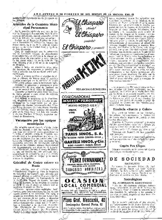 ABC MADRID 23-02-1961 página 40