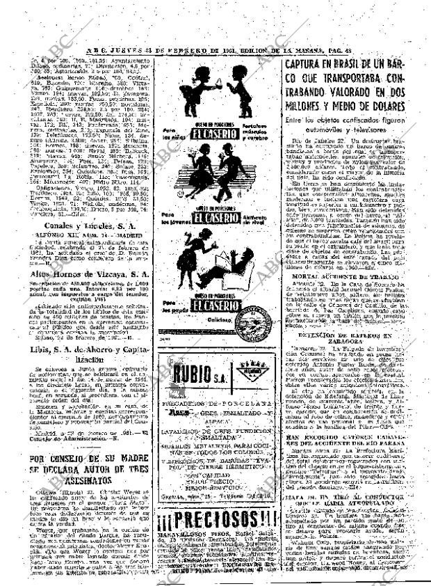 ABC MADRID 23-02-1961 página 46