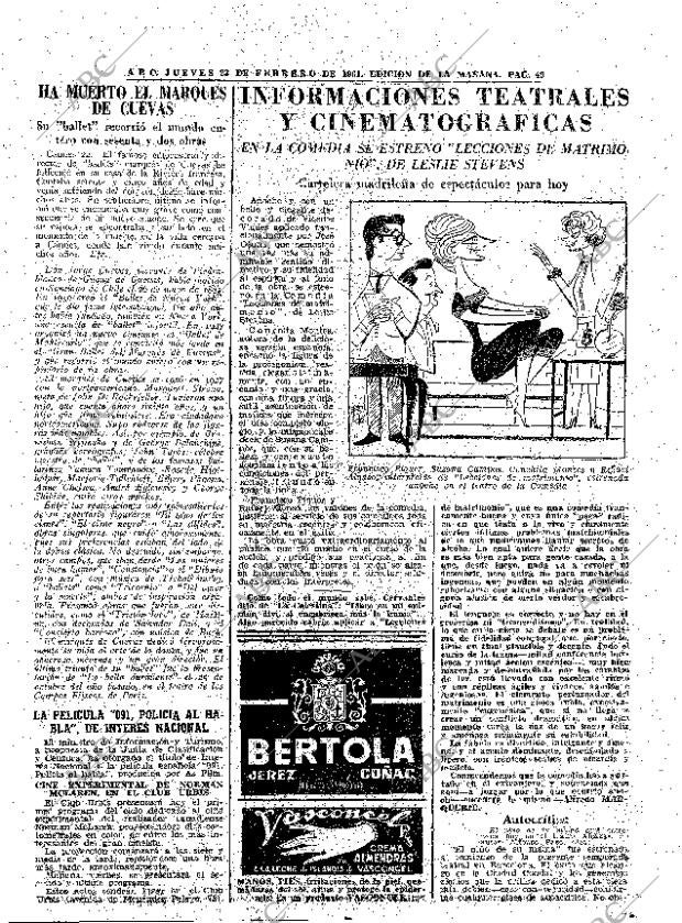 ABC MADRID 23-02-1961 página 47