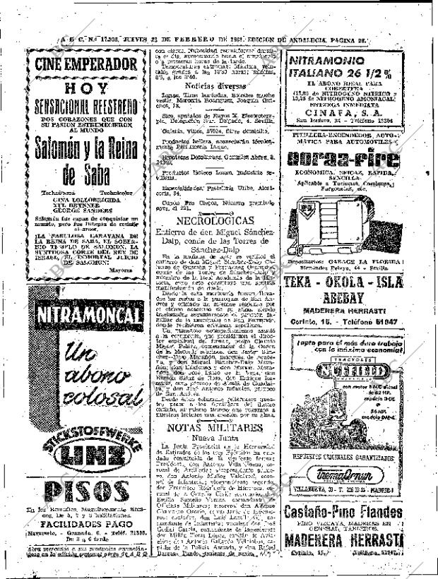 ABC SEVILLA 23-02-1961 página 28