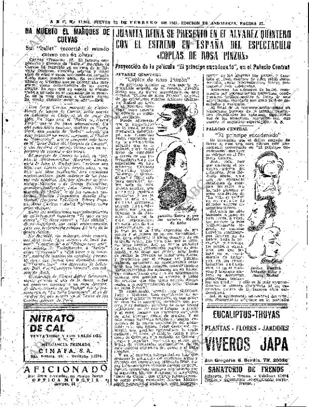 ABC SEVILLA 23-02-1961 página 31