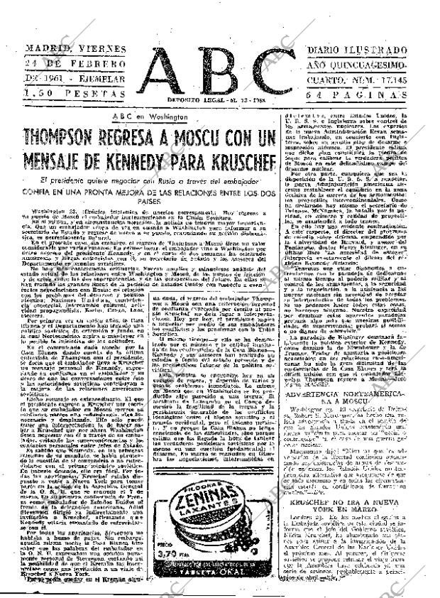 ABC MADRID 24-02-1961 página 23