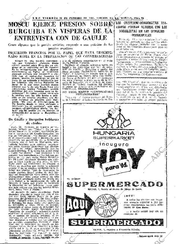 ABC MADRID 24-02-1961 página 25