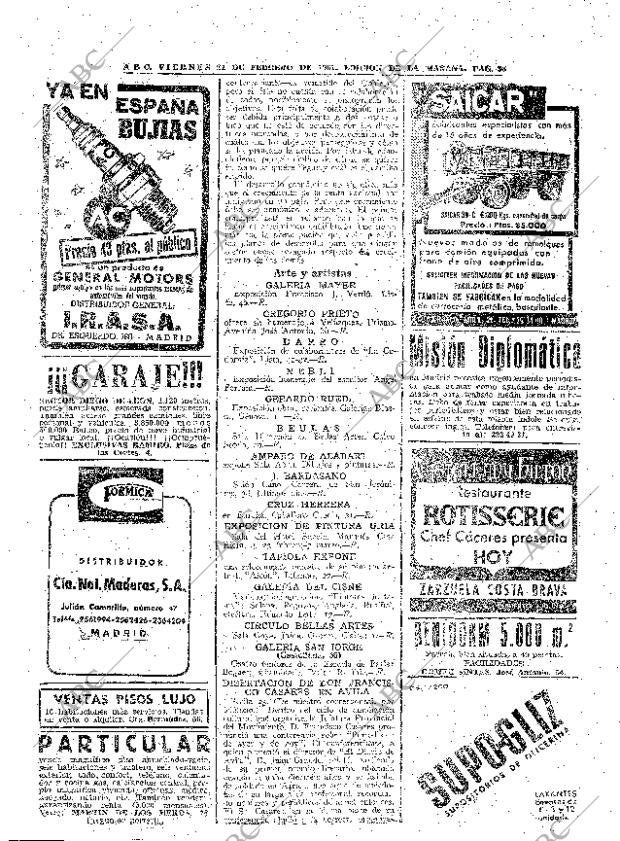 ABC MADRID 24-02-1961 página 36