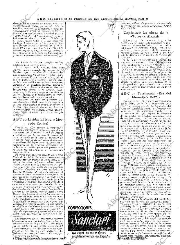 ABC MADRID 24-02-1961 página 40
