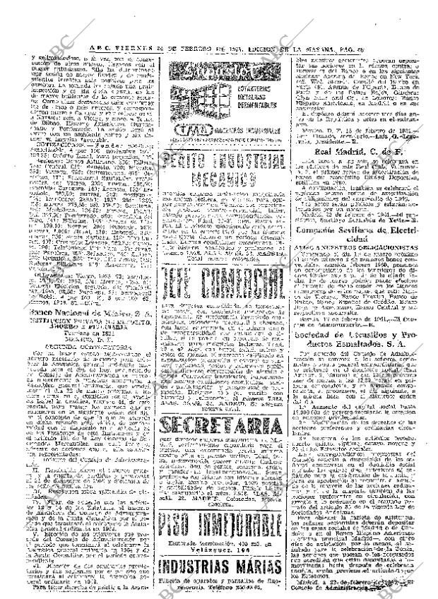 ABC MADRID 24-02-1961 página 46