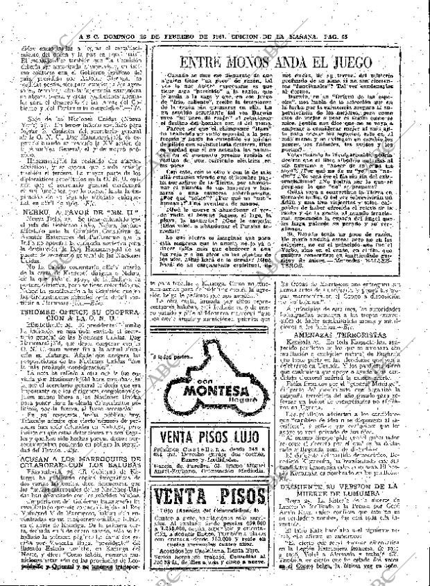 ABC MADRID 26-02-1961 página 65