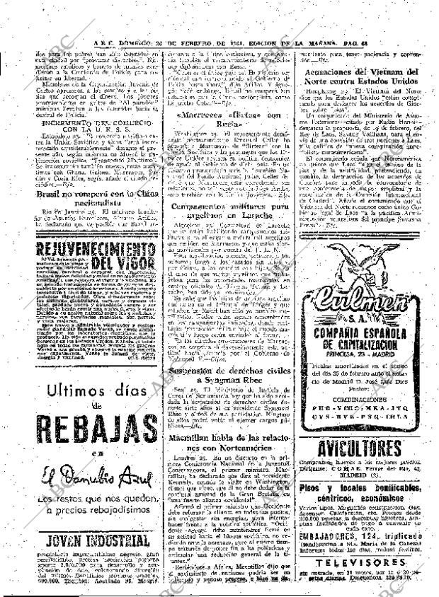 ABC MADRID 26-02-1961 página 68