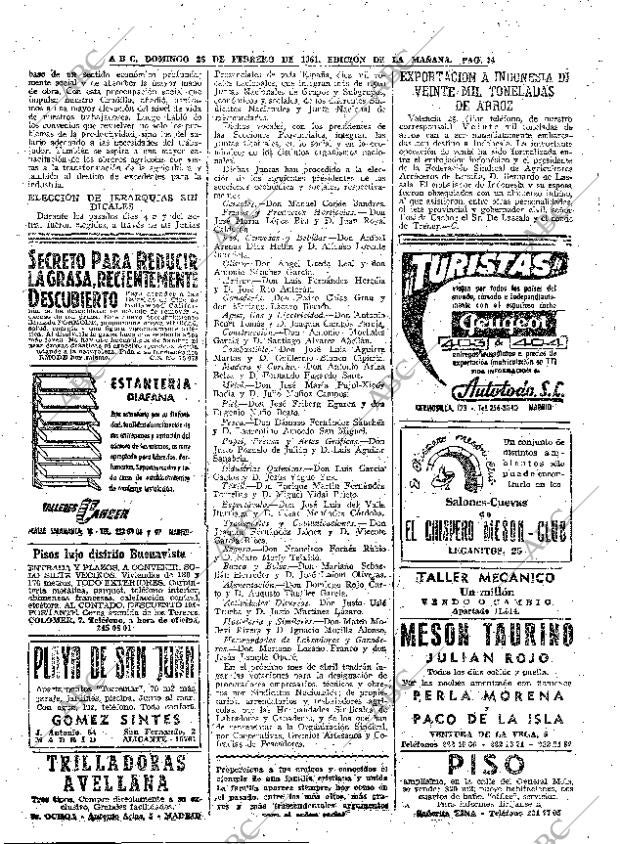 ABC MADRID 26-02-1961 página 74