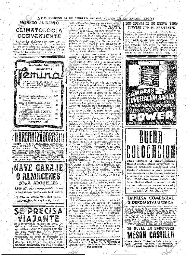 ABC MADRID 26-02-1961 página 84