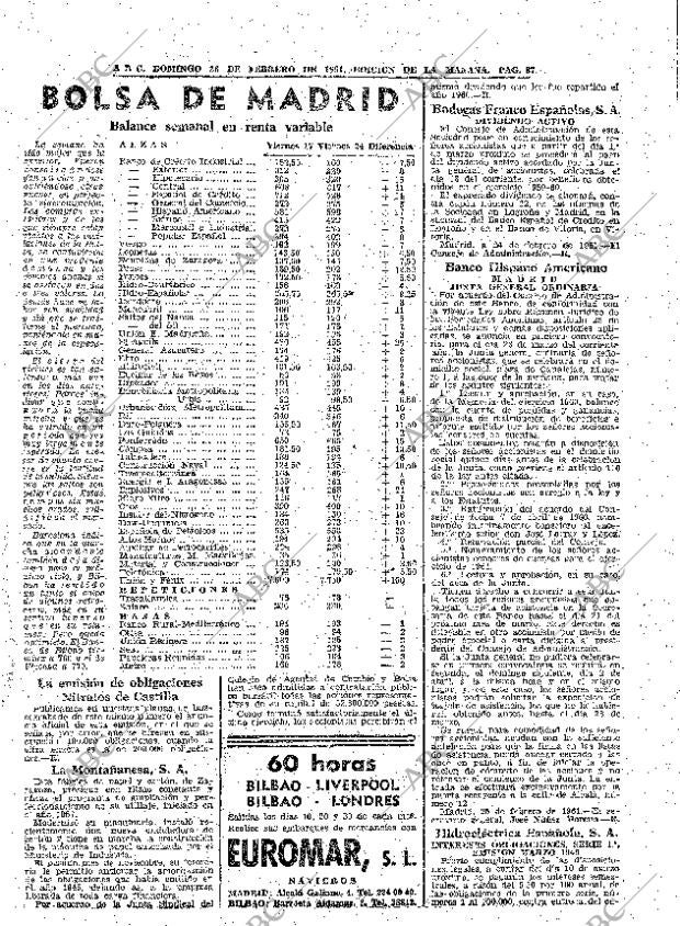 ABC MADRID 26-02-1961 página 87